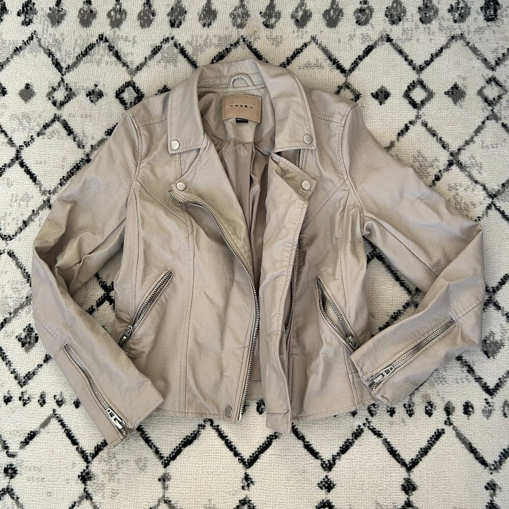 Blank NYC Leather Moto Jacket Gray